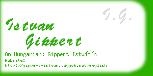 istvan gippert business card